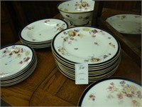 Lot of Edwardian floral bone china dinnerware by