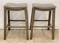 Bar Stools w/ Nail Head Trim