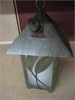 Green metal glass candle  Hanging Lamp