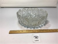 L E SMITH VINTAGE MOON & STARS CLEAR GLASS BOWL