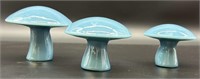 Set Of 3 Viking Georgia Blue Mushrooms