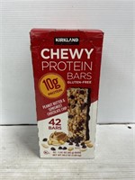 Kirkland chewy protein bars 42 bars best by Aug