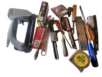 Tools - pneumatic stapler, staples, folding