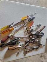 Tools - vise grips pliers,  screwdrivers,