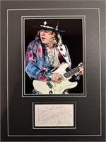 Stevie Ray vaughan Custom Matted Autograph Display