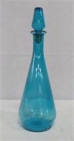 Vintage Blue Glass Decanter