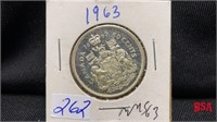 1963 Canadian 50 cent coin