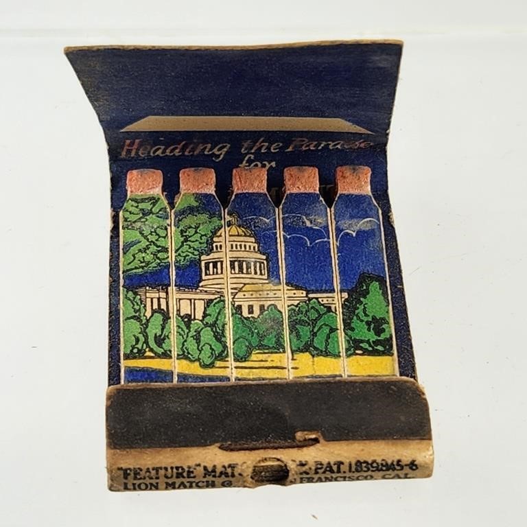 CALIFORNIA STATE ADVERTISING FEATURE MATCHBOOK