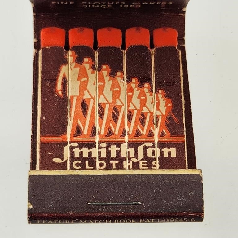 SMITHSON CLOTHES ADVERTISING FEATURE MATCHBOOK