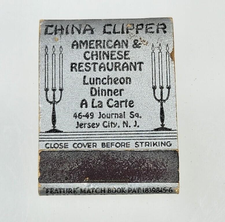 CHINA CLIPPER RESTAURANT FEATURE MATCHBOOK