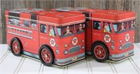 (2) Texaco 1997 Tin Fire Truck Bank