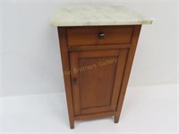 Marble Top Single Drawer Cabinet-14" x 16" x 31"T