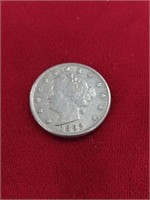 1892 V NIckel Coin