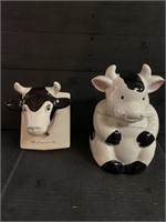 Country Cow Head Towel Holder & Cookie Jar