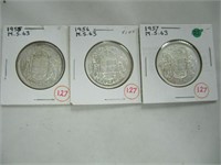 1955-57 50 CENT COINS