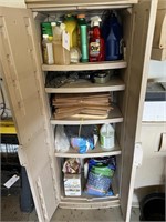 CONTENTS OF ONE GARAGE CABINET