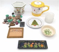 Various Porcelains and Lacquer Tray