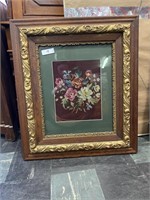 Floral Needlepoint - Antique