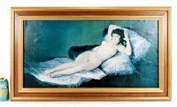 Imprimé d'une femme nue avec cadre 34½"x20½"