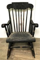 Vintage Wood Child Rocking Chair