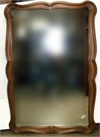 Scalloped Wood Framed Mirror