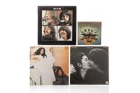 4 BEATLES RELATED ALBUMS SIGNED