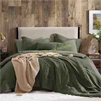 Geniospin Comforter Set  Dark Green  80'x90'