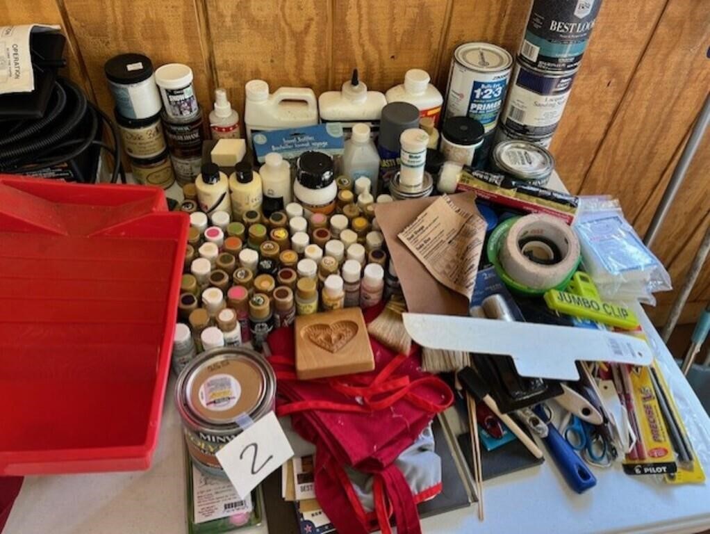 Paint and crafts supplies