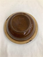 1/2 Pint Brown Stoneware Bowl, 4 1/2” Diameter,