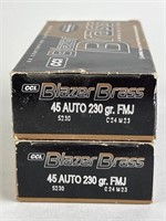 CCI Blazer Brass .45 Auto FMJ Ammo.