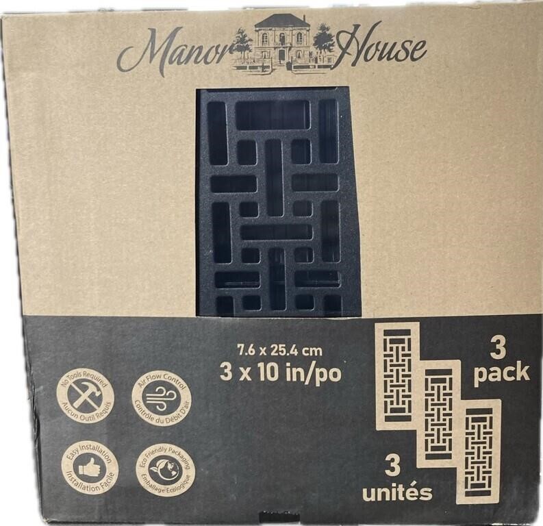 Manor House Floor Registers 3in X 10in ^