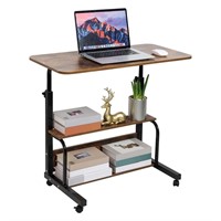 Adjustable Height Mobile Computer Desk for Small