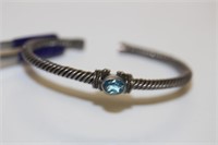 A Sterling and Possibly Topaz Bracelet