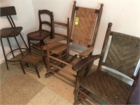 2 Rocking Chairs, 2 Stools, 2 Chairs(rough)