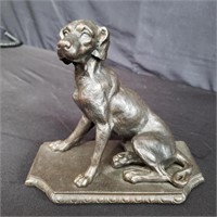 Vintage cast iron dog door stop