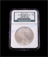 Binion Collection 1922 Silver Peace Dollar