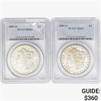 1885-O [2] Morgan Silver Dollar PCGS MS63