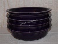 (S2) Lot of 4 7" Purple Fiestaware Bowls