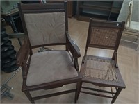 2 wood chairs