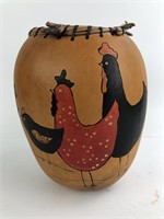 7" Signed Handpainted Gourd