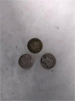3 silver dimes