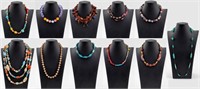 Ancient, Etc. Glass Beaded Necklaces, 11