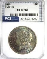 1882 VAM 1D2 Morgan PCI MS66 Nice Toning