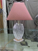 CRYSTAL ETCHED LAMP 24"T