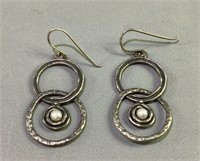 Vintage sterling silver Israel earrings