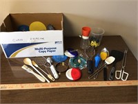 Variety of kitchen utensils