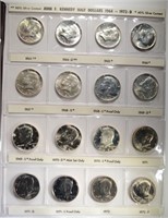 1964-87 KENNEDY HALF DOLLAR SET, BU & PROOF