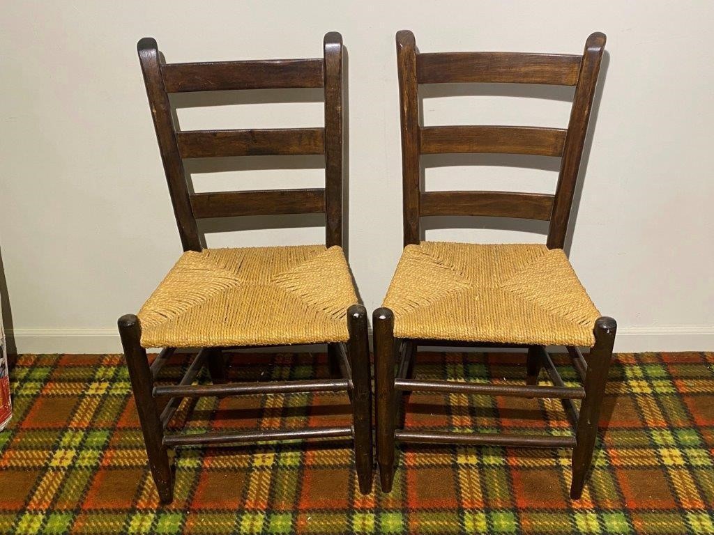 Pair of Ladder Back Chairs
