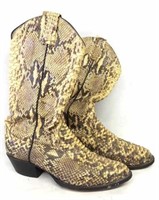 Genuine Snakeskin Larry Mahans Boots (Size 10)