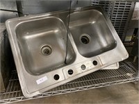 2 Dual Drop-in Stainless Steel Sinks